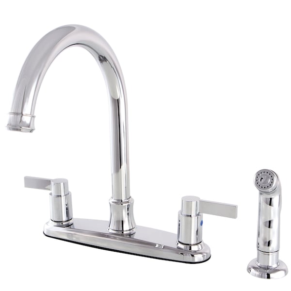 Nuvofusion FB7791NDLSP 8-Inch Centerset Kitchen Faucet with Sprayer FB7791NDLSP - main